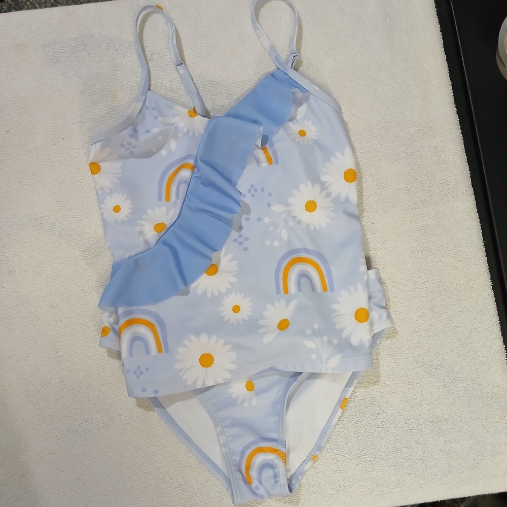 YMI White and Gray Swimsuit